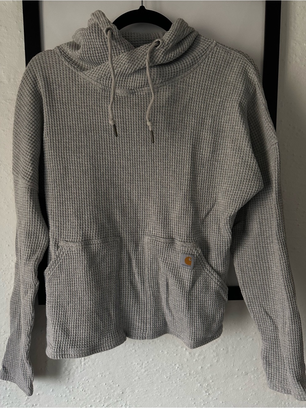 Carhartt Women's Waffle Knit Hooded Pullover - Gray